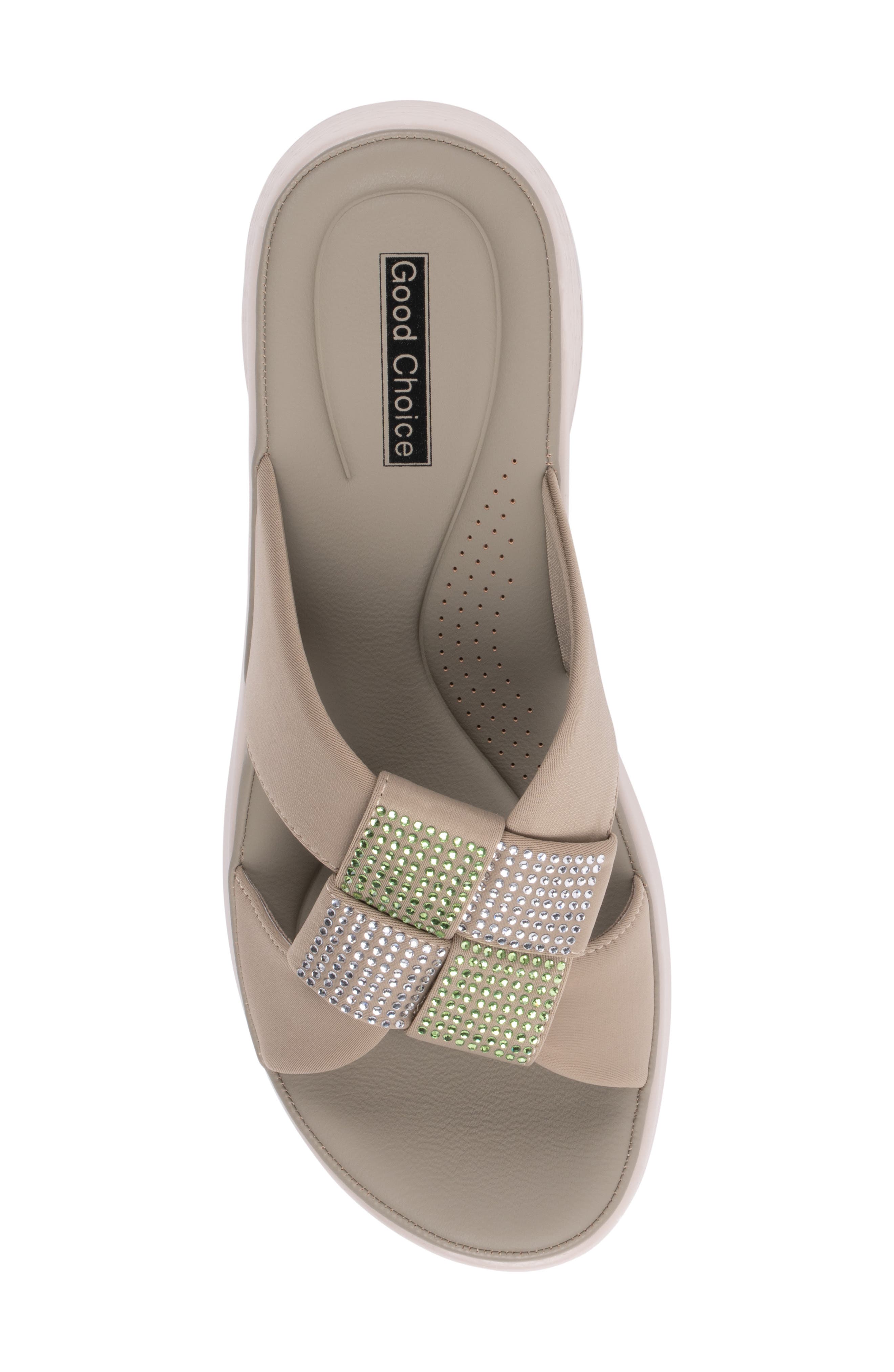 Cenza Wedge Sandal, Alternate, color, OLIVE