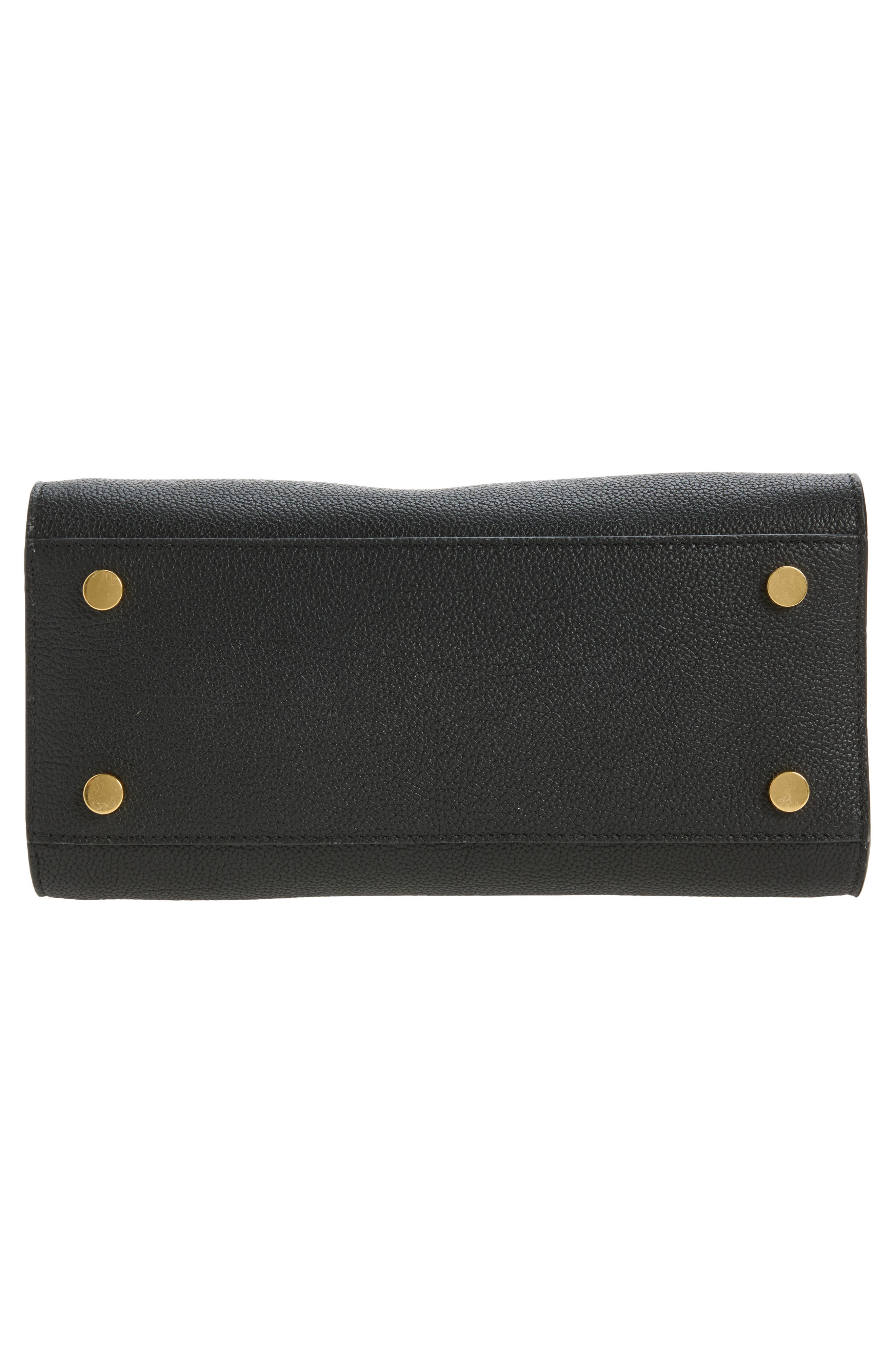 Mini Cotswolds Leather Tote, Alternate, color, BLACK