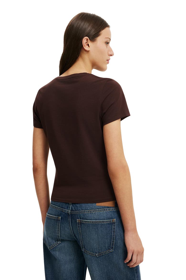 Women's Twist Short Sleeve Tee, Alternate, color, Dark Oak