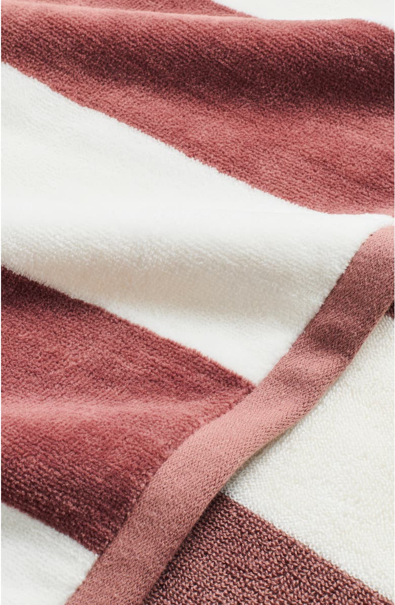 CHRISTY Cabana Stripe Vibrant Beach Towels, Alternate, color, Earth Red
