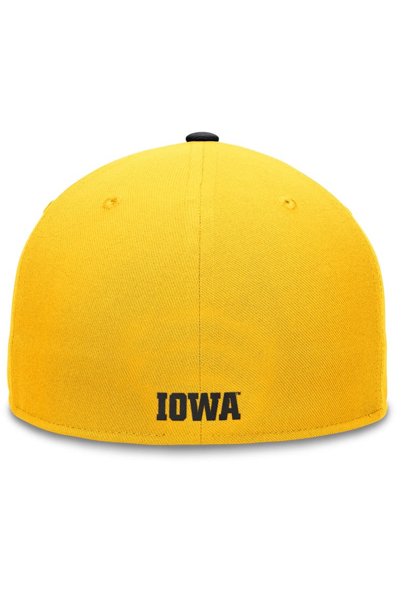 Men's Top of the World Gold/Black Iowa Hawkeyes Rally Two-Tone Fitted Hat, Alternate, color, Gold