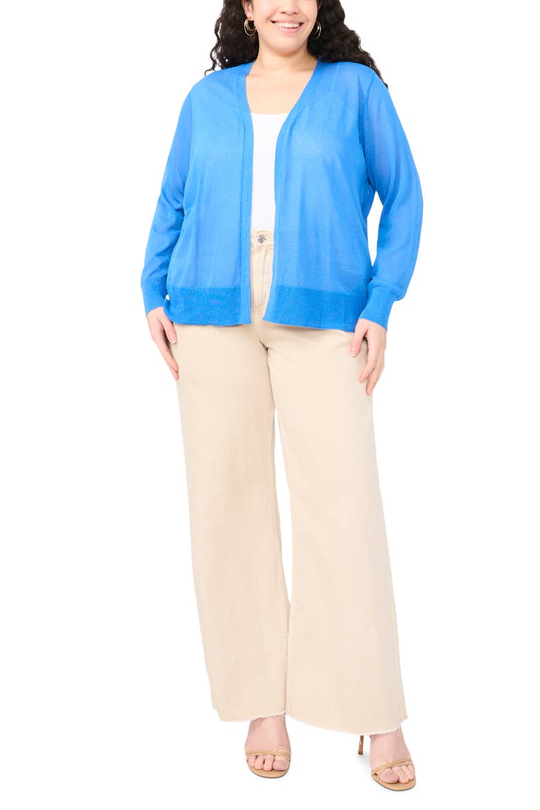 Tissue Knit Cardigan, Alternate, color, COOL VISTA BLUE
