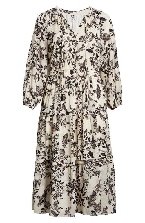 Anne Klein Floral Print Long Sleeve Dress
