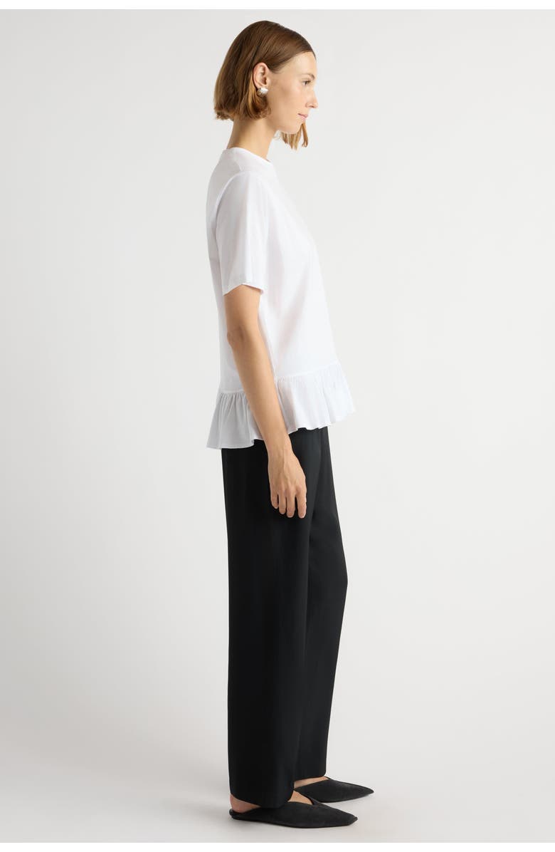 Modern Citizen Leonie Organic Cotton Ruffled Tunic Tee, Alternate, color, White