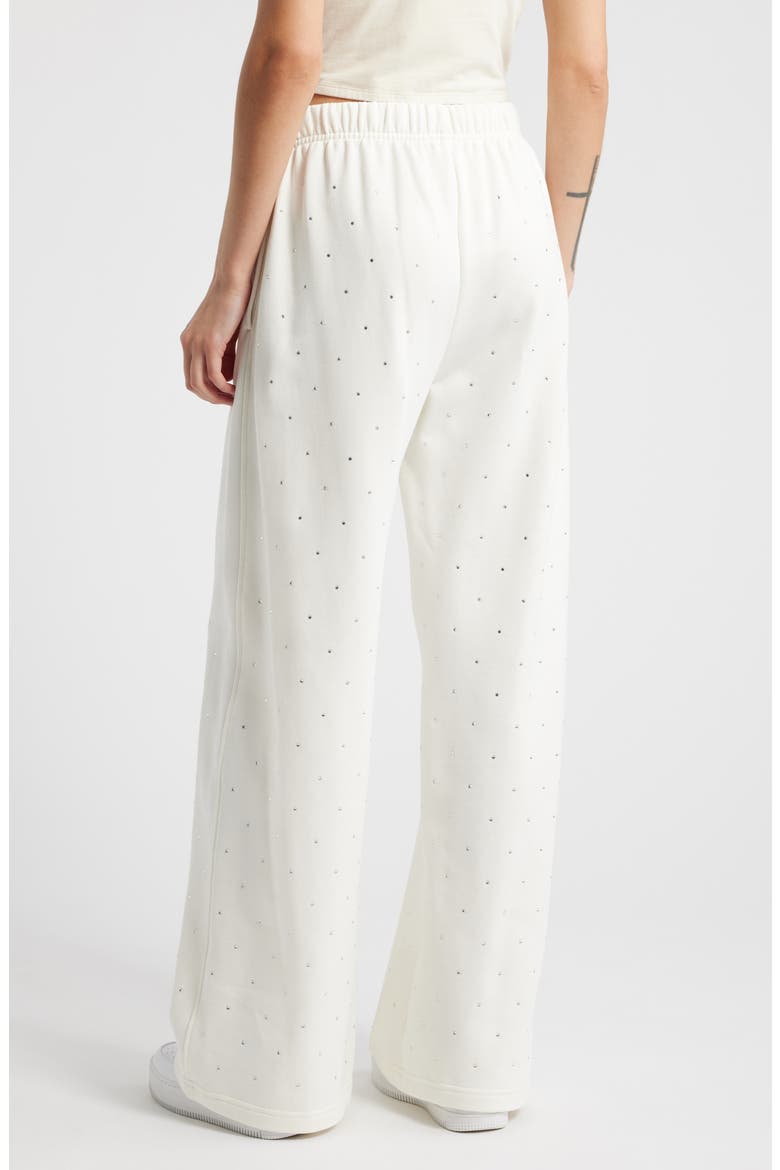 Crystal Wide Leg Sweatpants, Alternate, color, CLOUD WHITE001