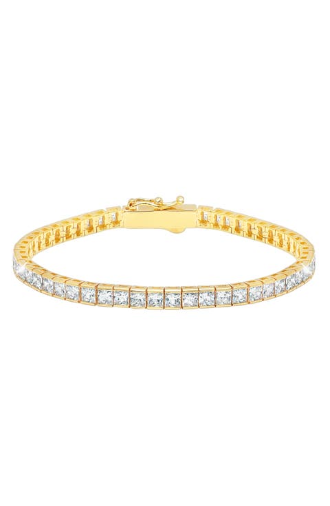 Princess Cubic Zirconia Tennis Bracelet