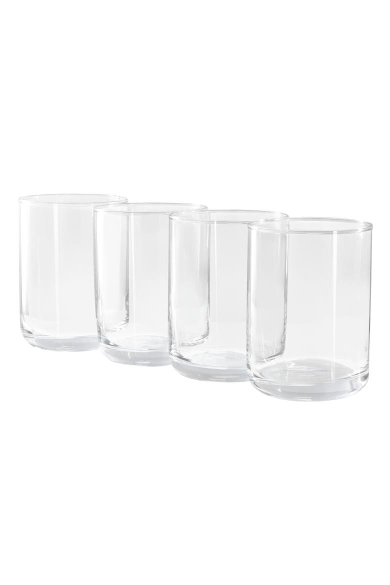 4 Piece 15 Ounce Double Old Fashioned Clear Glass Set, Main, color, Clear