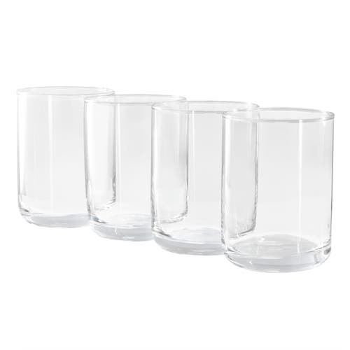 Gibson Home Emory 4 Piece 15 Ounce Double Old Fashioned Clear Glass Set In Transparent
