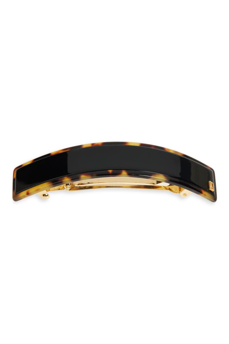 Tortoiseshell Pattern Barrette, Main, color, BLACK/ TORTOISE