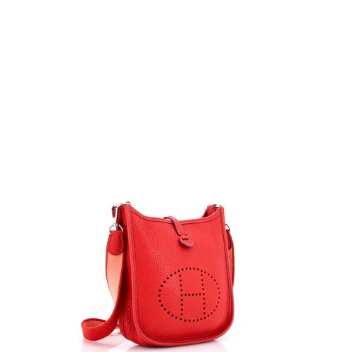 Pre-owned Hermes Hermes Evelyne Bag Gen Iii Clemence Tpm In Red