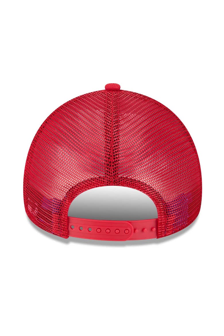 Men's New Era  Red Philadelphia Phillies 2025 Big League Chew A-Frame 9FORTY Adjustable Trucker Hat, Alternate, color, Red