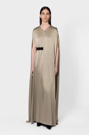 Roksanda Fyeris Brushed Silk Caped Maxi Dress