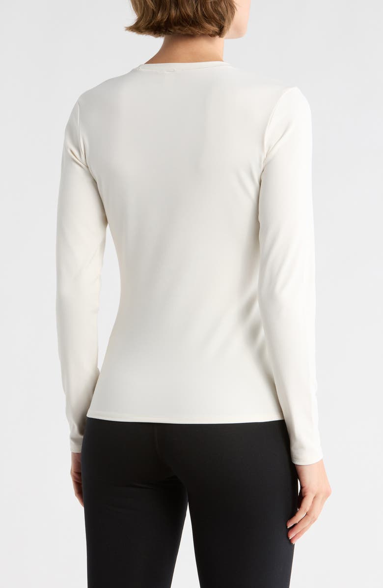 YOGALICIOUS Ultra Lush Zena Fitted Long Sleeve T-Shirts, Alternate, color, White Dove