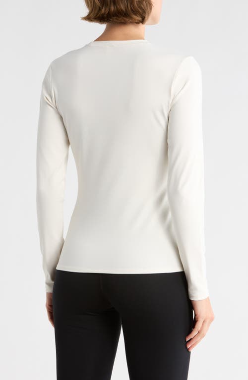 Yogalicious Ultra Lush Zena Fitted Long Sleeve T-shirts In White