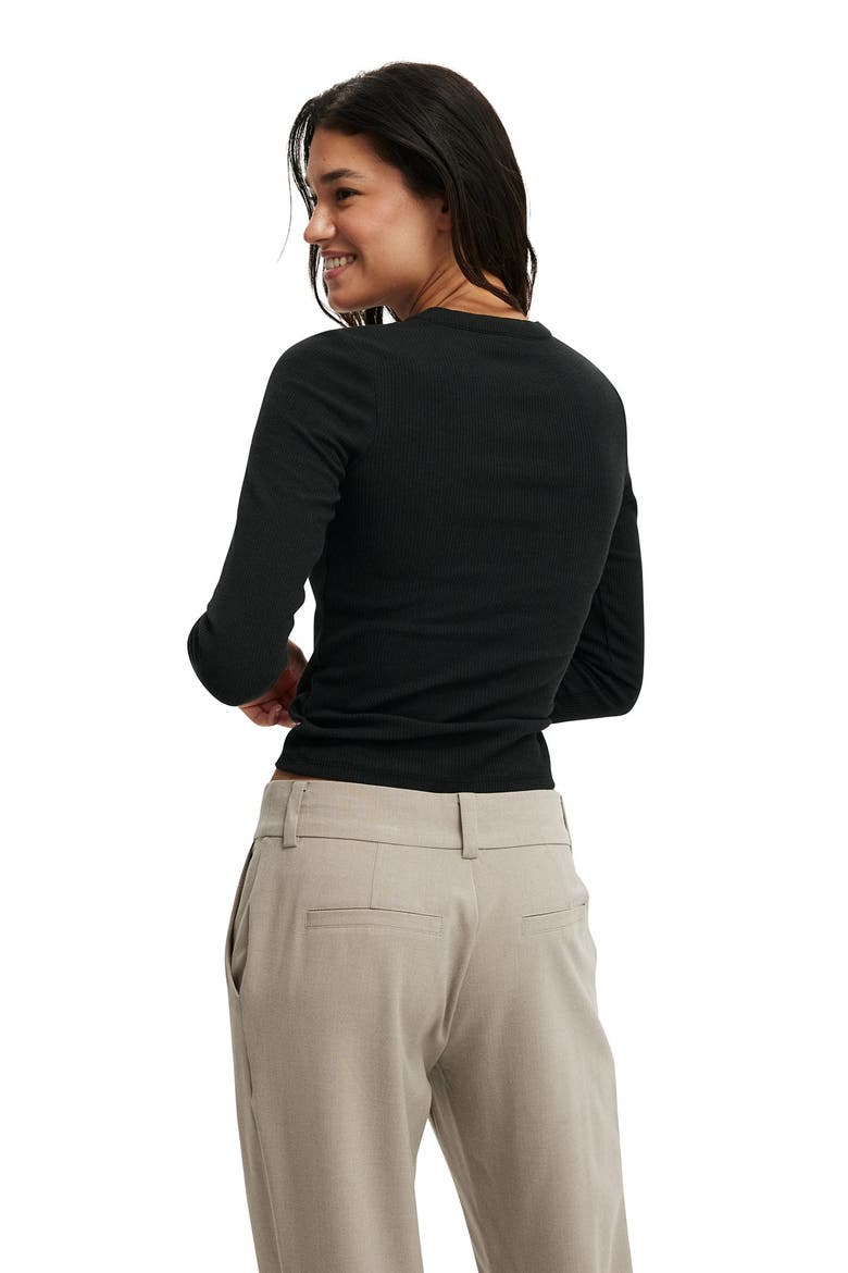 Women's Ryan Henley Long Sleeve, Alternate, color, Black