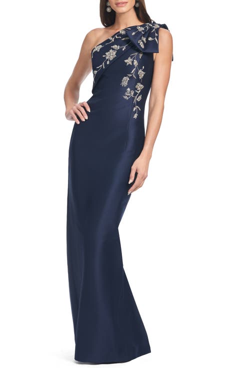 Olivia One-Shoulder Satin Gown