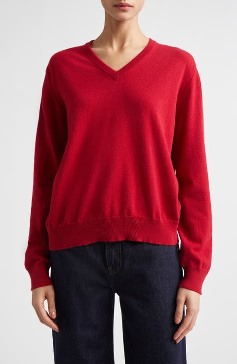 Lunan Cashmere V-Neck Sweater