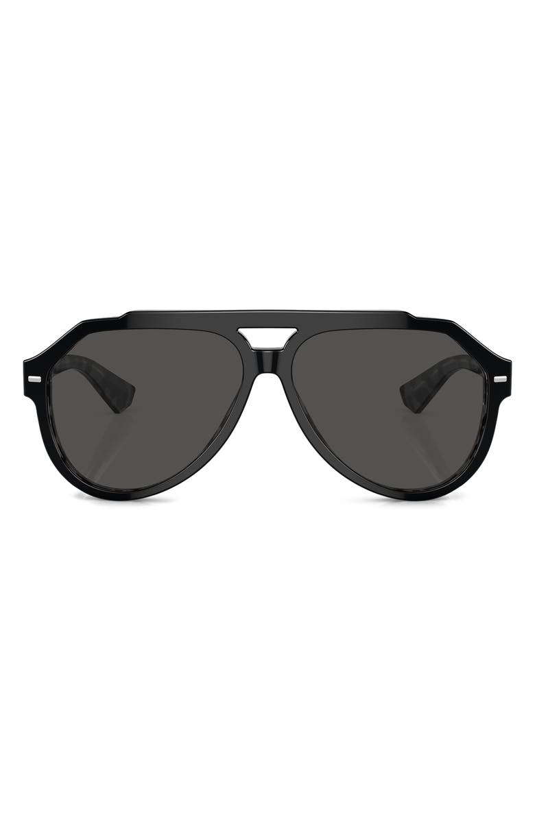 Dolce&Gabbana 60mm Pilot Sunglasses, Main, color,