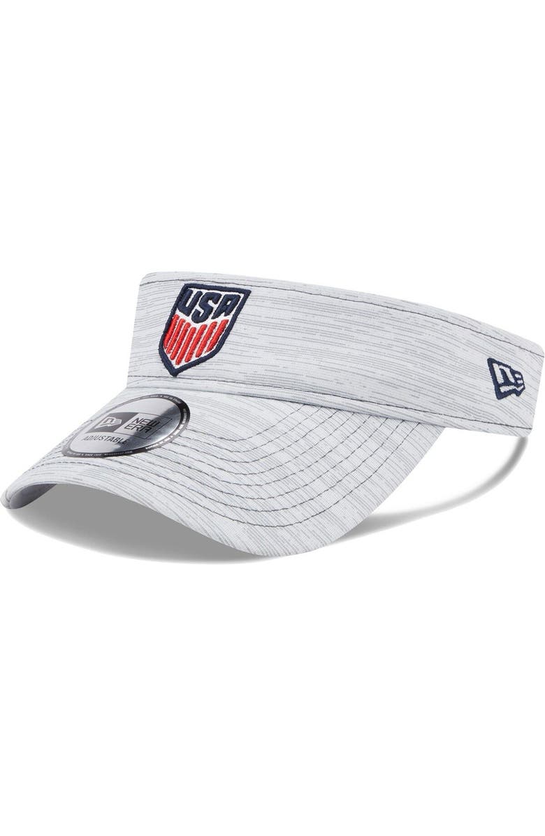 New Era Men's New Era Gray USMNT Adjustable Visor, Main, color, 