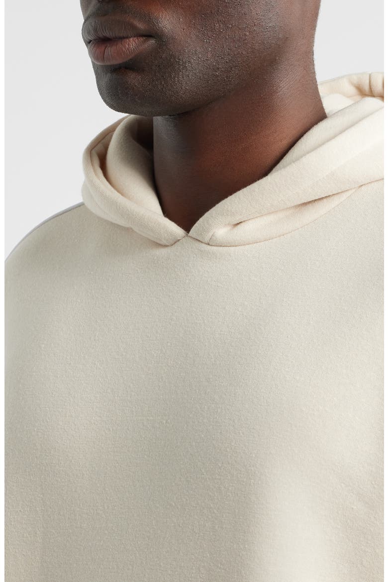 Marcel Oversize Fleece Hoodie, Alternate, color, TAPIOCA/ WHITE