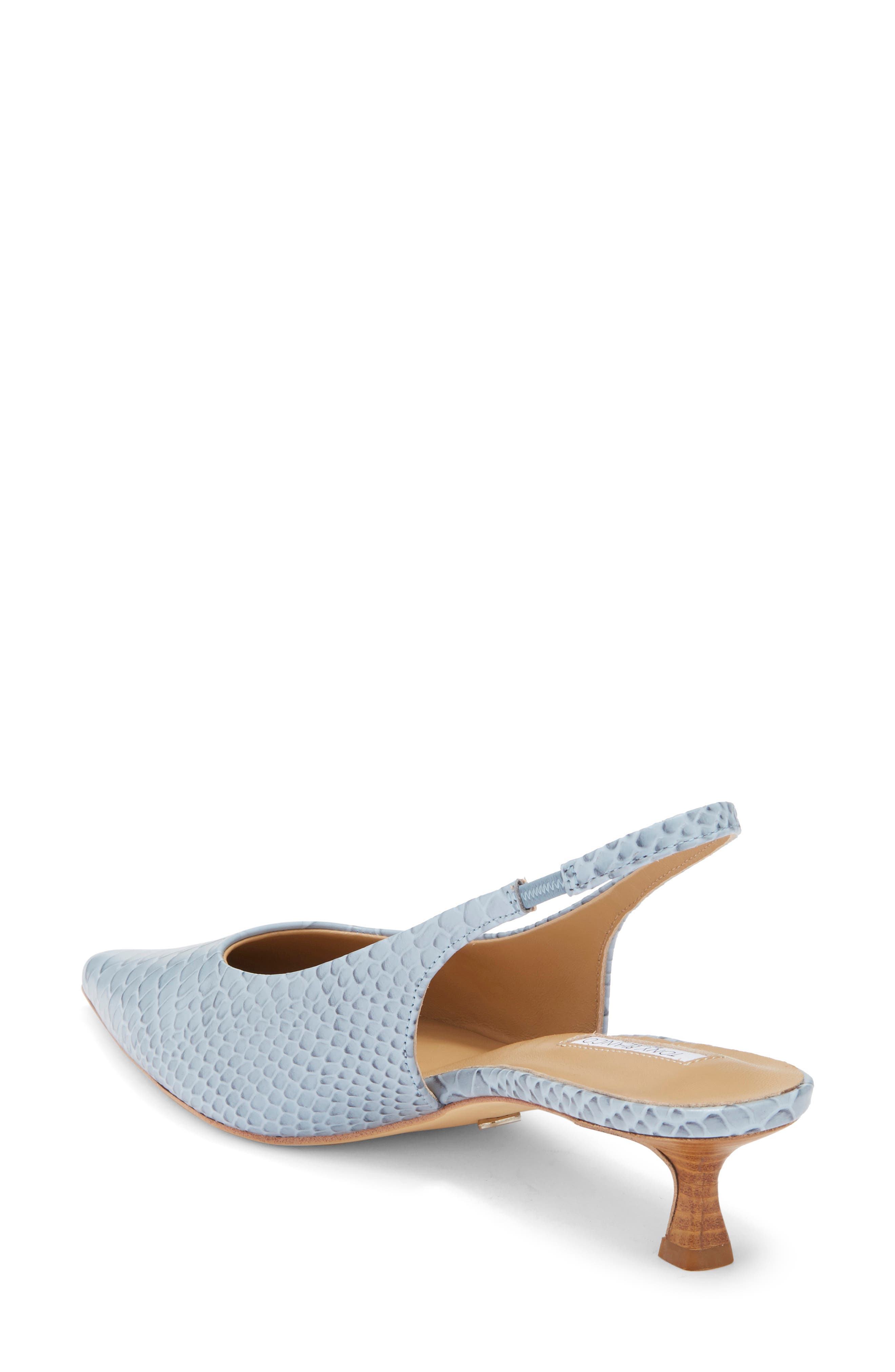Catie Slingback Pump, Alternate, color, DENIM PYTHON