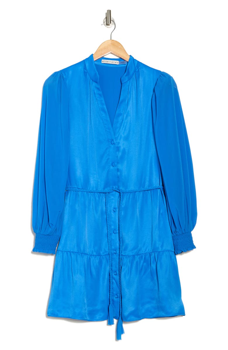 Alice + Olivia Antonette Long Sleeve Dress, Alternate, color, French Blue