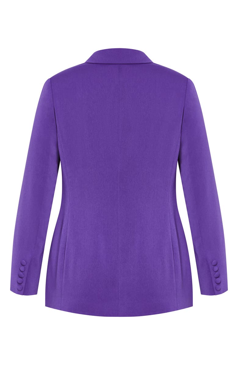 City Chic Lottie One-Button Blazer, Alternate, color, 
