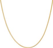 FZN 14K Gold Plated Silver Snake Chain Necklace