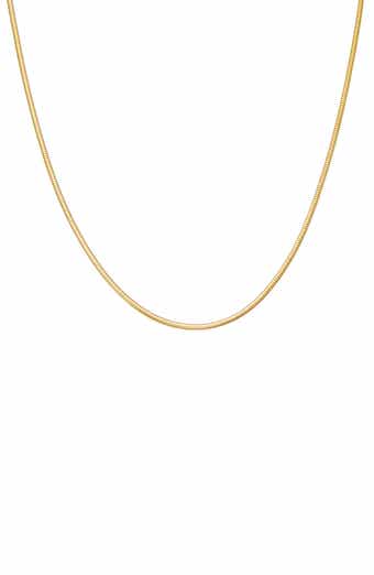 FZN 14K Gold Plated Silver Snake Chain Necklace