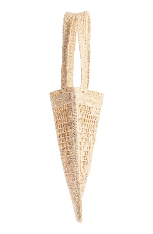 Chloé Summer Banana Crochet Raffia Tote Bag