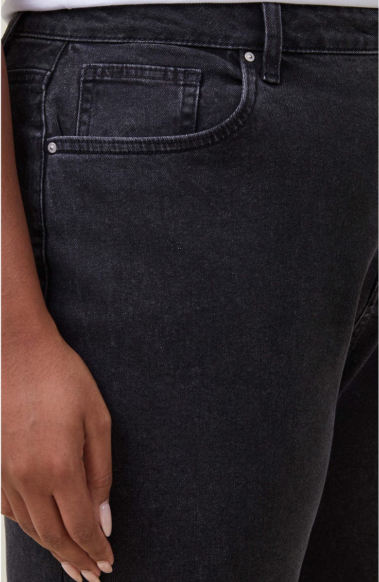 Cotton On Women's Curvy Stretch Straight Jean, Alternate, color, Graphite Black