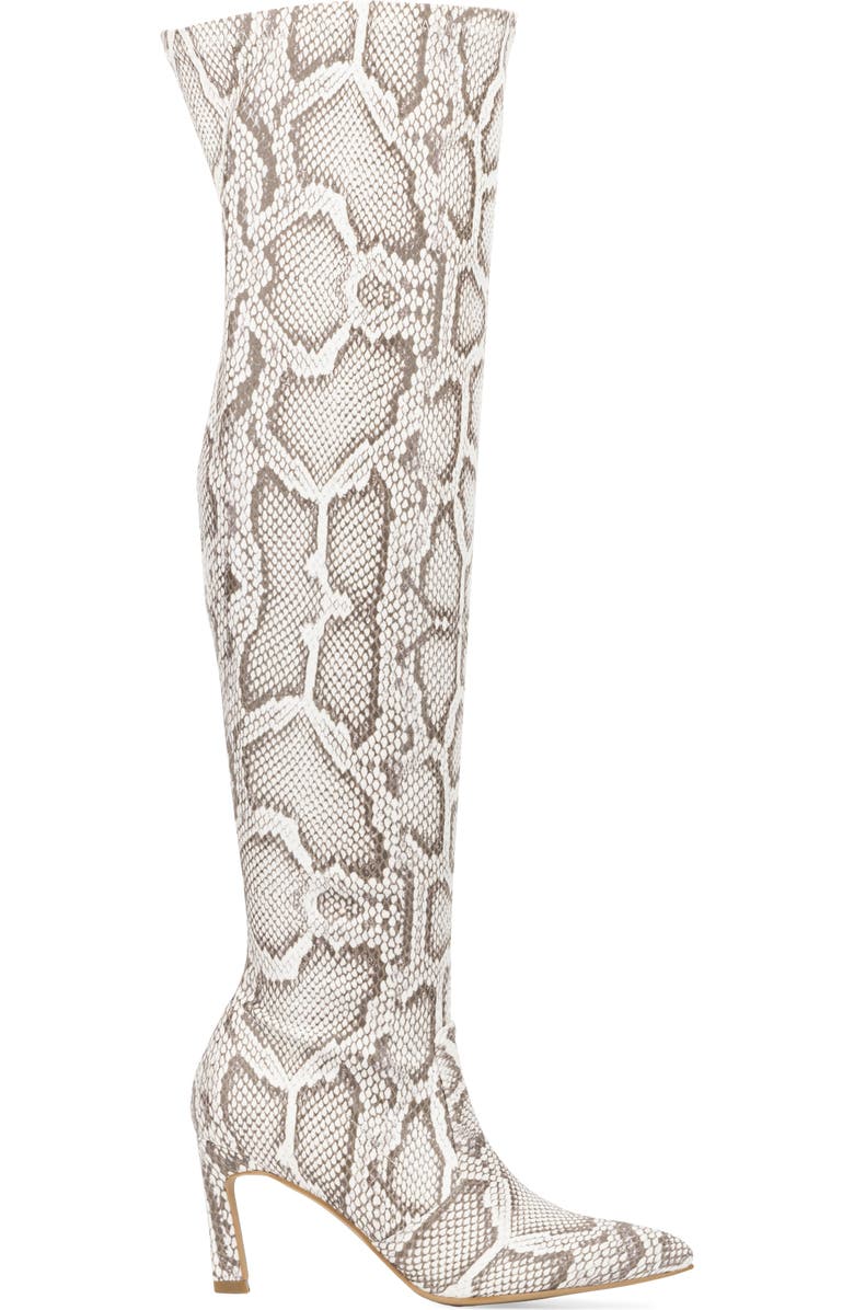 NEW YORK AND COMPANY Xena Keen High Boot, Alternate, color, Bone