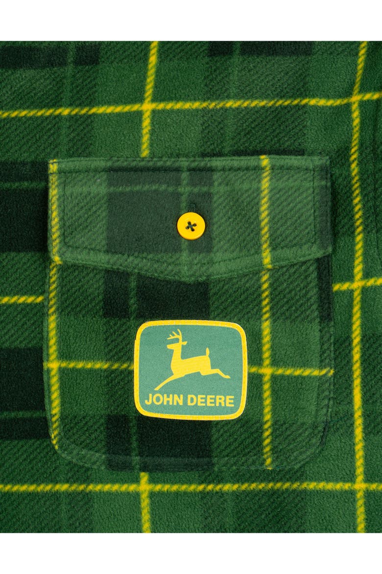 Fleece Lined Shacket, Alternate, color, Green Black Plaid