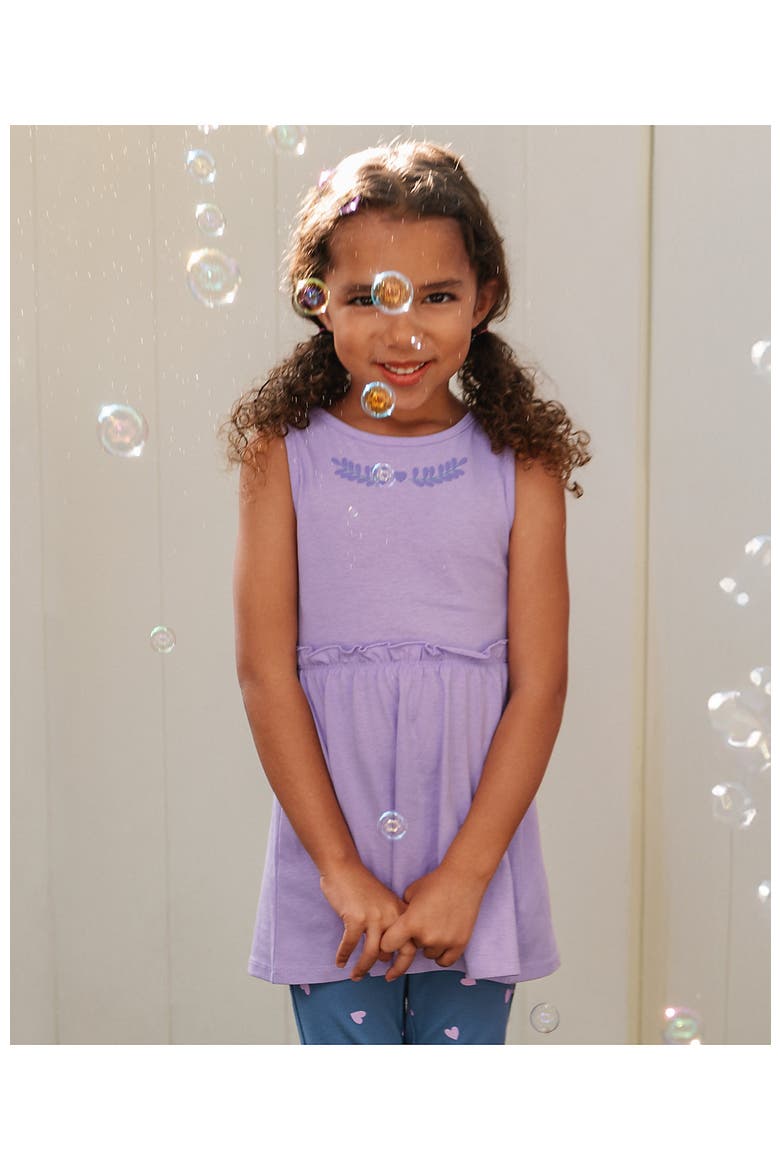 Girls Tunic Tank Top, Main, color, Vines/Hearts Lavender