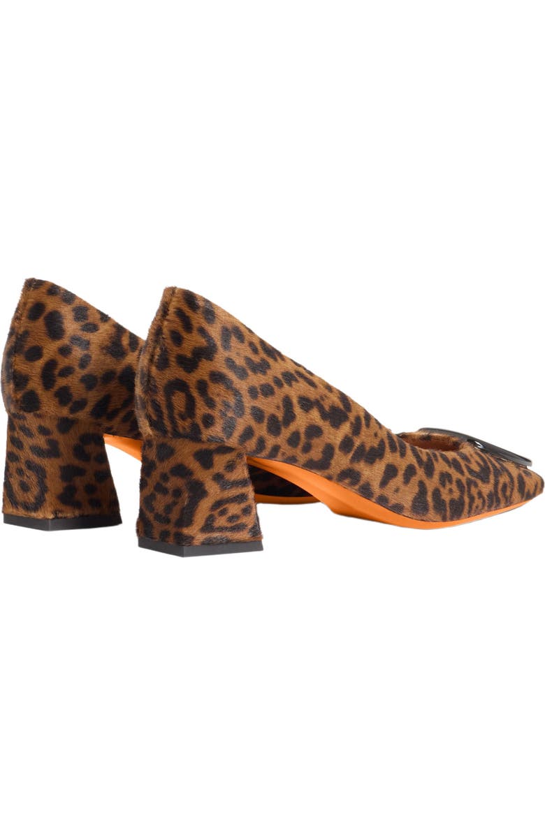 Santoni Women's animal-print cavallino mid-heel pump, Alternate, color, Brown