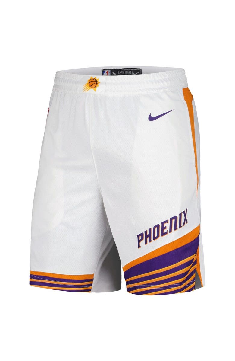 Nike Men's Nike White Phoenix Suns Swingman Performance Shorts - Association Edition, Alternate, color, White