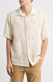 NN07 Freddy Fil Coupé Short Sleeve Button-Up Shirt