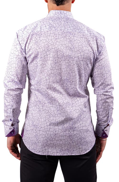 Maceoo Einstein Resistance0300 White Button-up Shirt In Purple