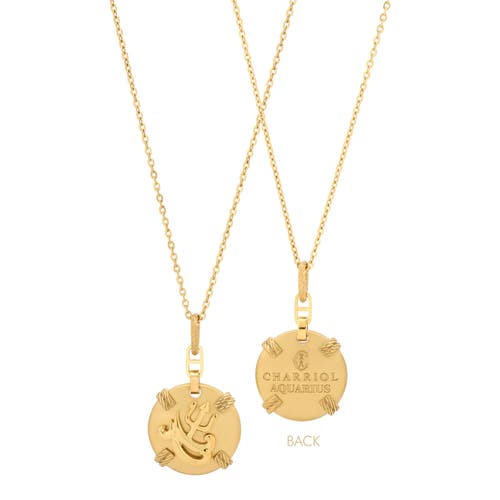Charriol Zodiac Aquarius Necklace In Gold