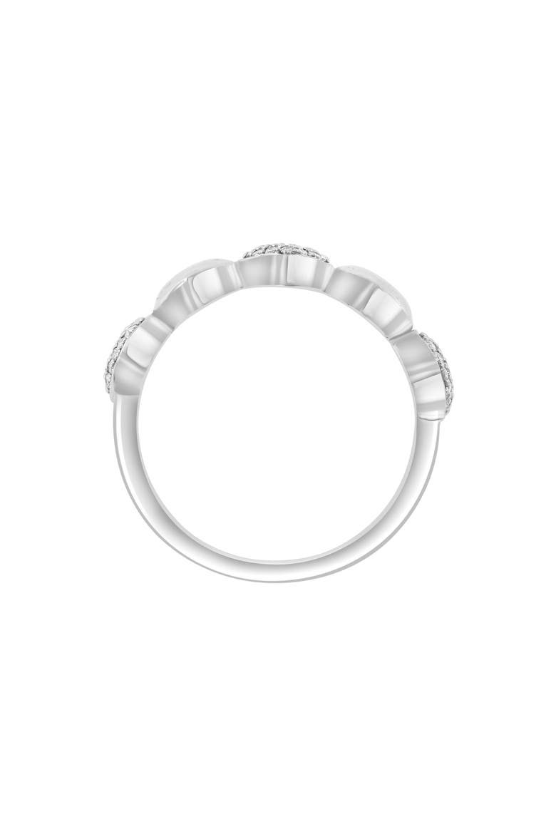 Sterling Silver Heart Ring - 0.18" ctw, Alternate, color, WHITE
