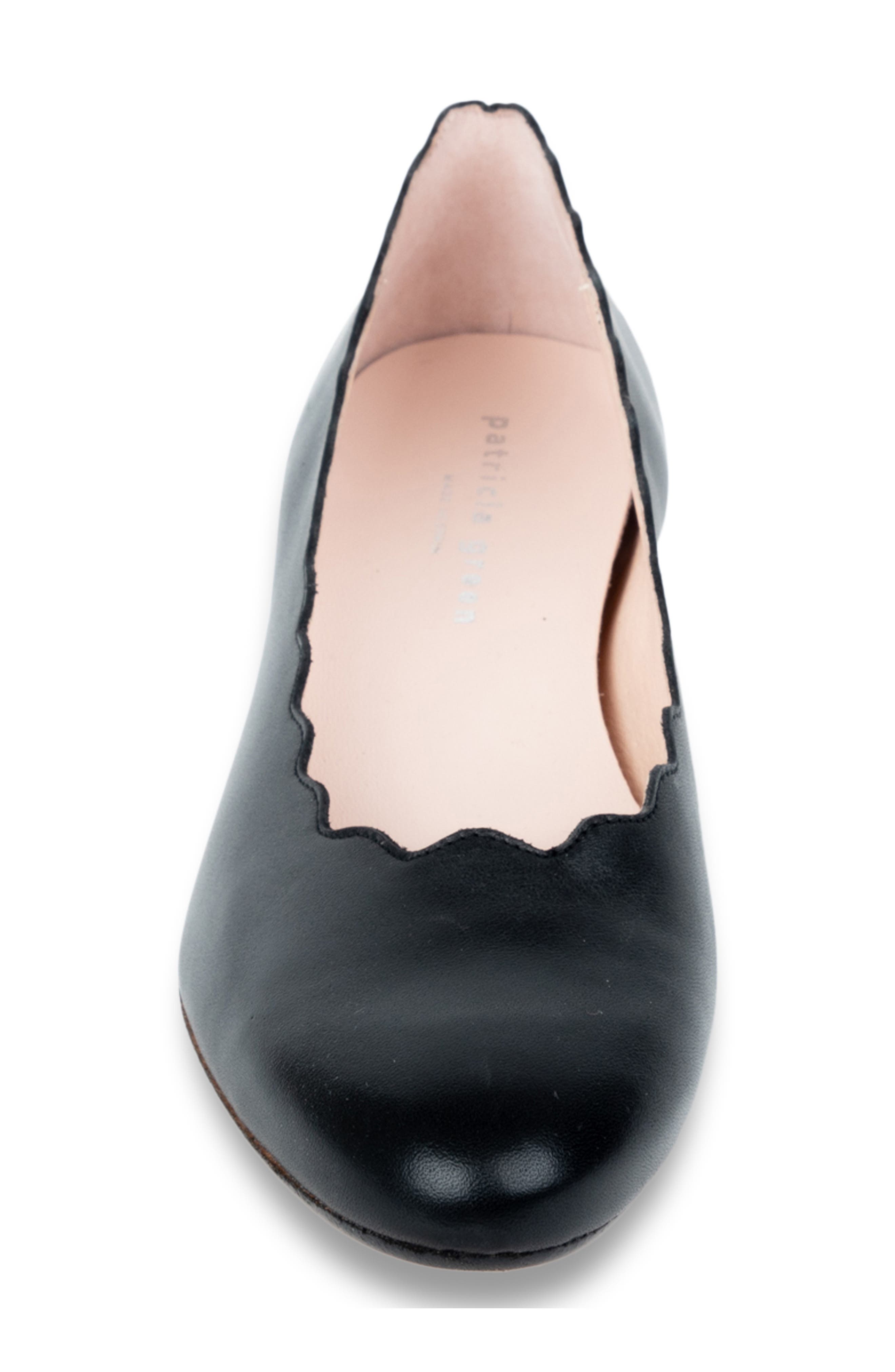 patricia green Palm Beach Scalloped Ballet Flat, Alternate, color, Black