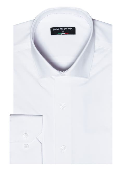 Lior 8 way Stretch Knit Solid Button-Up Long Sleeve Shirt