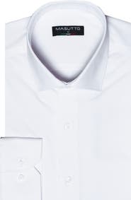 MASUTTO Lior 8 way Stretch Knit Solid Button-Up Long Sleeve Shirt