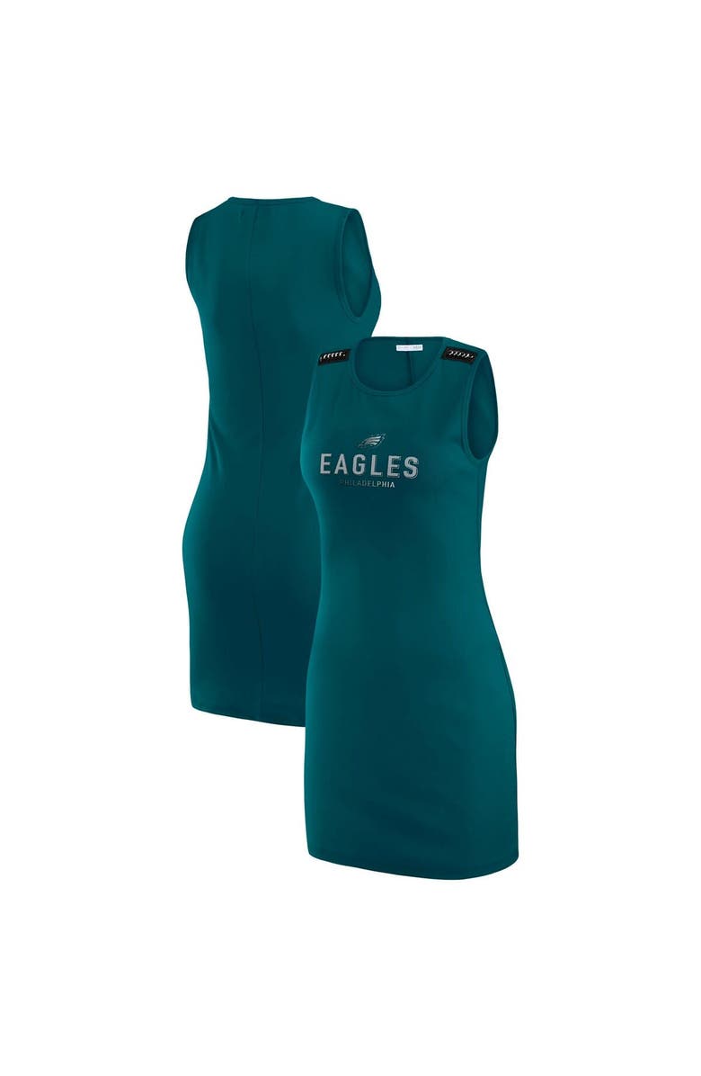 WEAR by Erin Andrews Women's WEAR by Erin Andrews x Gracie Hunt Green Philadelphia Eagles Ribbed Tank Dress, Alternate, color, 