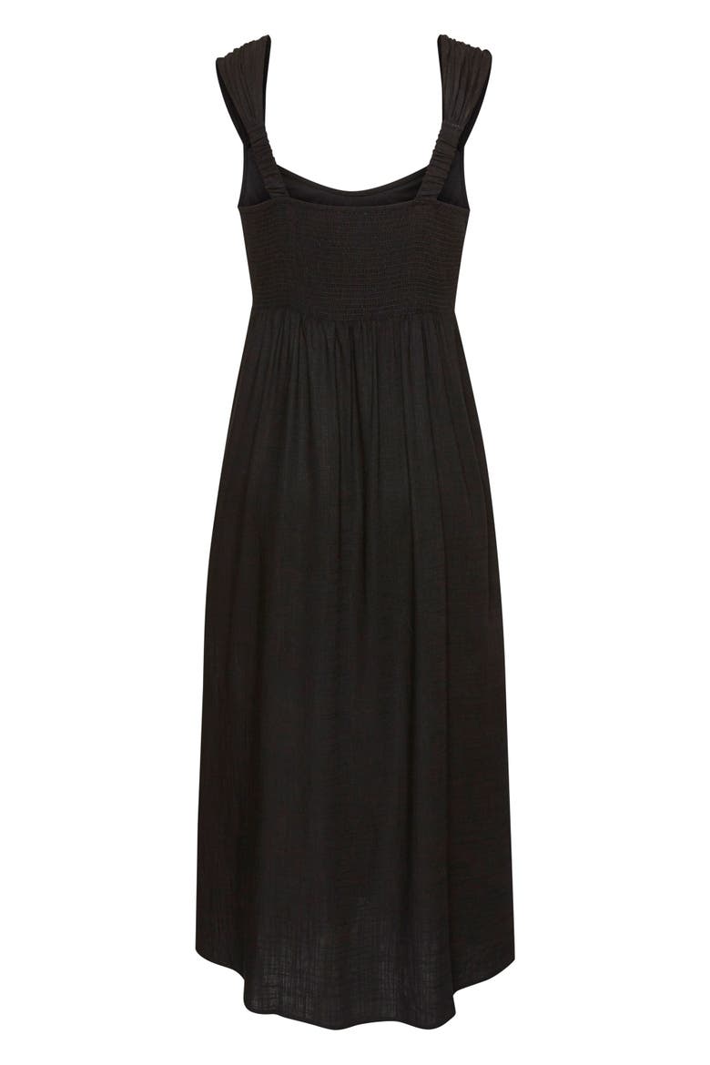 Button Detail Maxi Dress, Alternate, color, Black