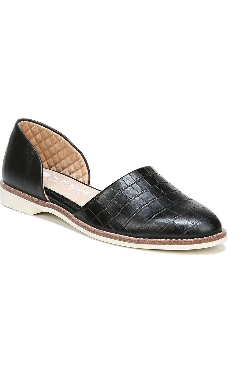 Dr. Scholl's Choice Croc Embossed d'Orsay Flat, Main, color,