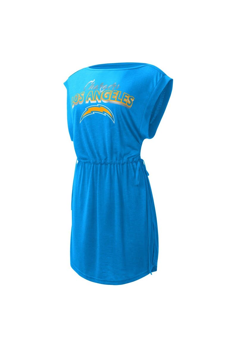 Women's G-III 4Her by Carl Banks Powder Blue Los Angeles Chargers G.O.A.T. Swimsuit Cover-Up, Alternate, color, Powder Blue
