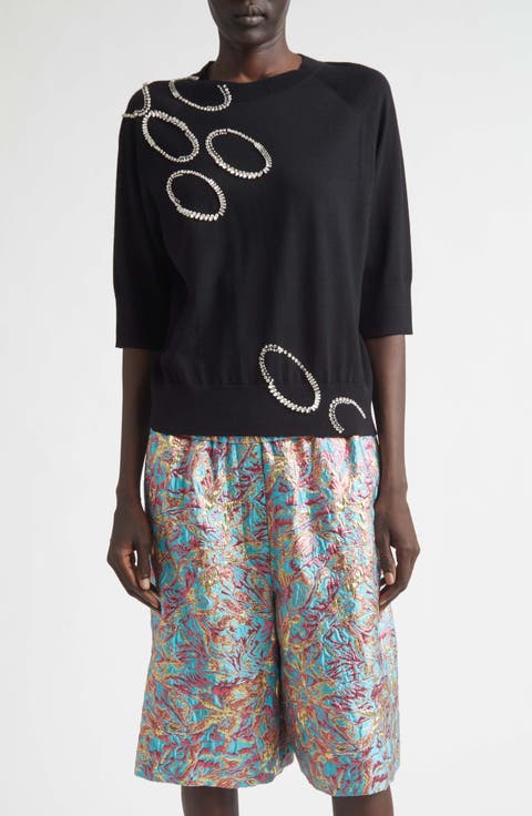 Embellished Merino Wool Sweater