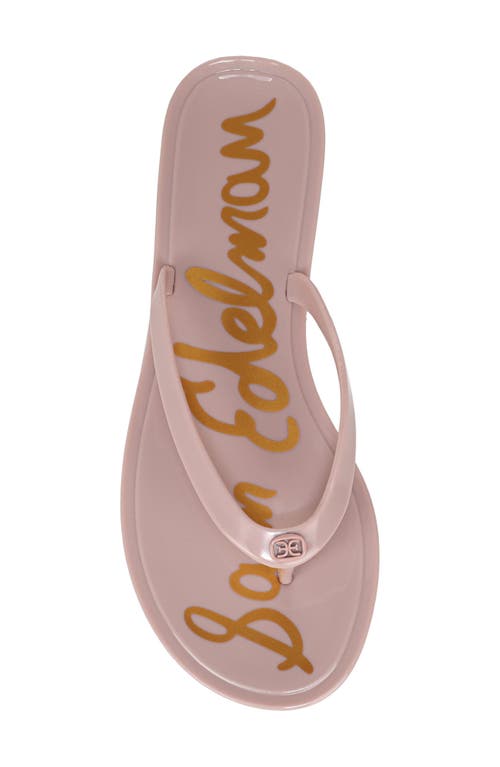 Sam Edelman Dean Jelly Flip Flop Rose Dust Jelly In Rose Dust