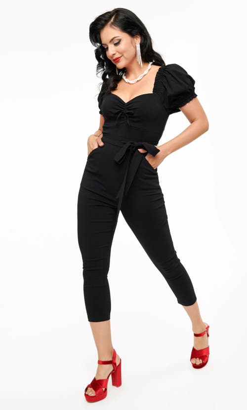 UNIQUE VINTAGE UNIQUE VINTAGE BELTED JUMPSUIT